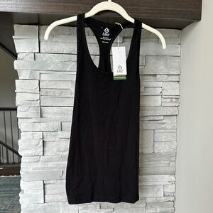 NWT Black Fitted racerback sleeveless bamboo Tank Top